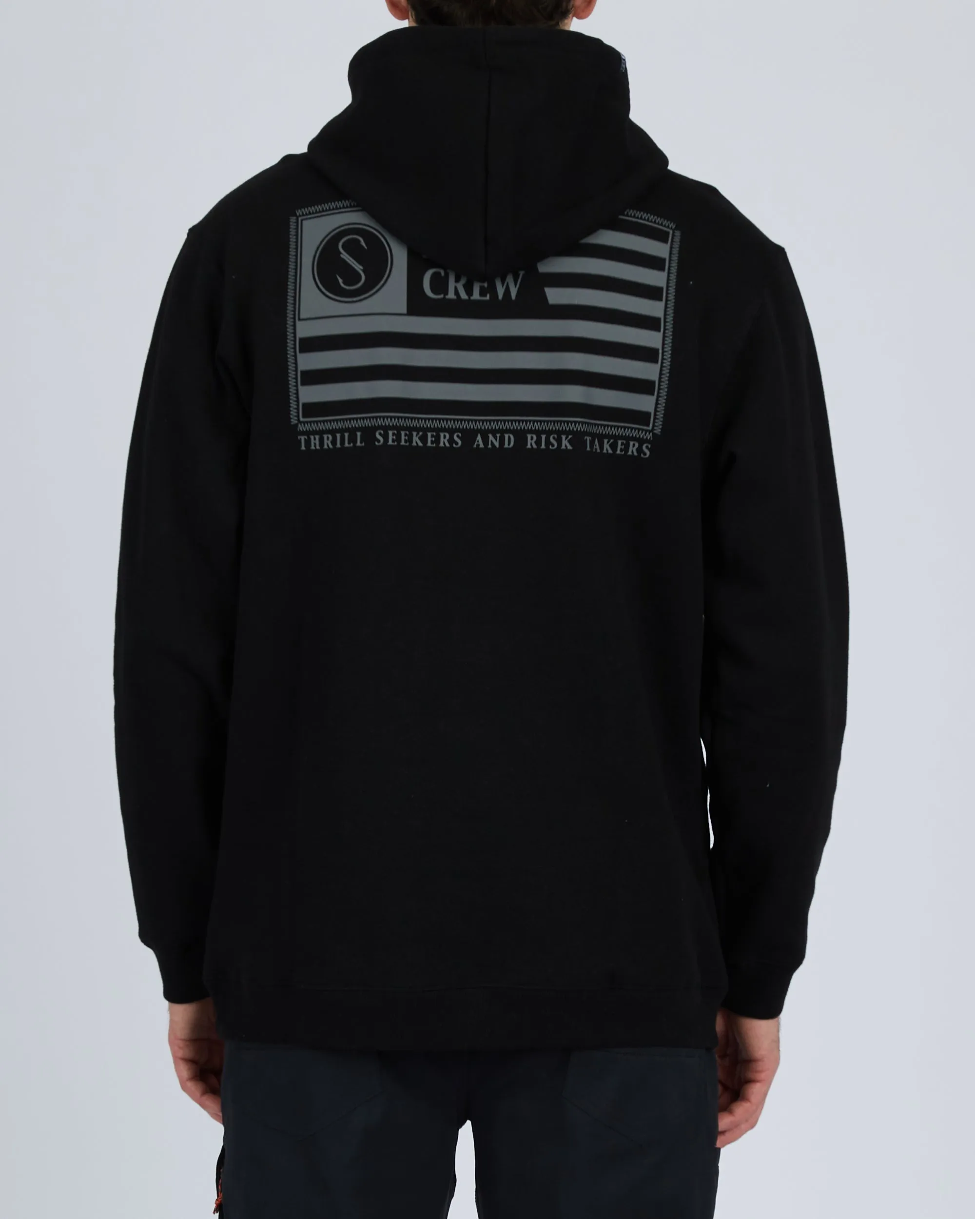 Freedom Flag Black Hood Fleece