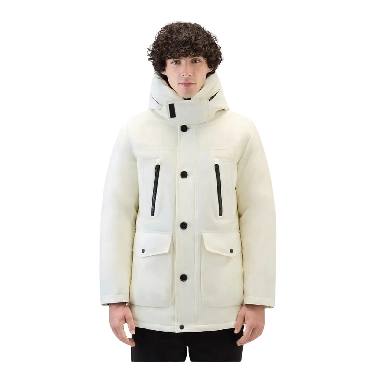 Giubbino Uomo Woolrich Ramar Arctic Parka Bianco