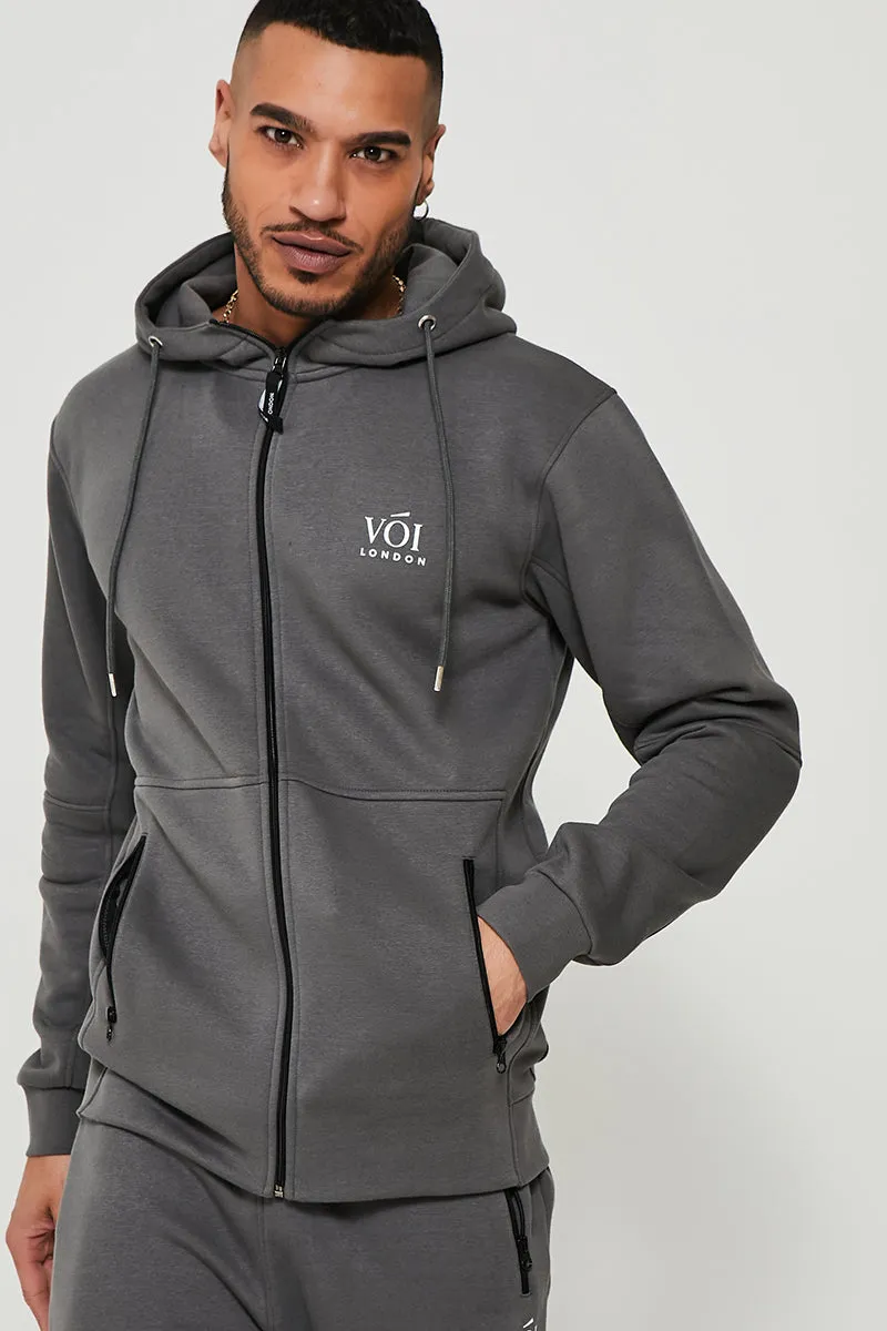 Guilford Fleece Tracksuit - Dark Grey