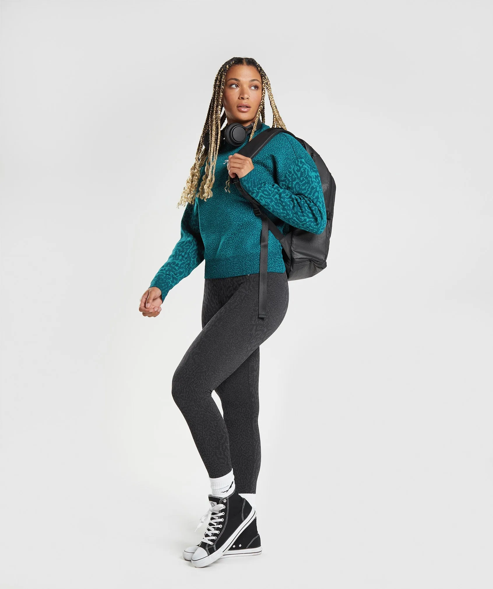 Gymshark Adapt Animal Sweatshirt - Reef | Winter Teal