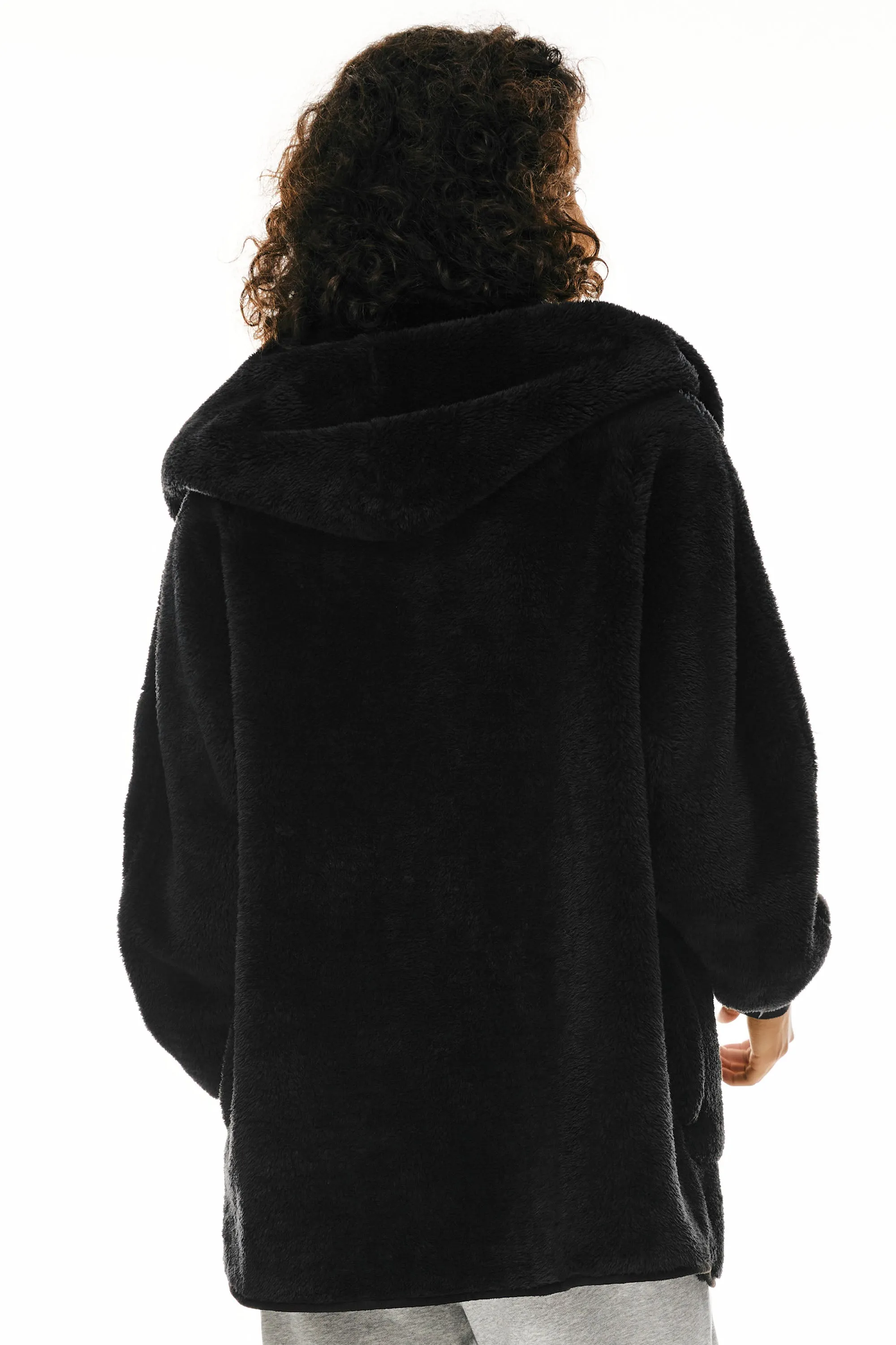 Hooded Fuzzy Fleece Jacket