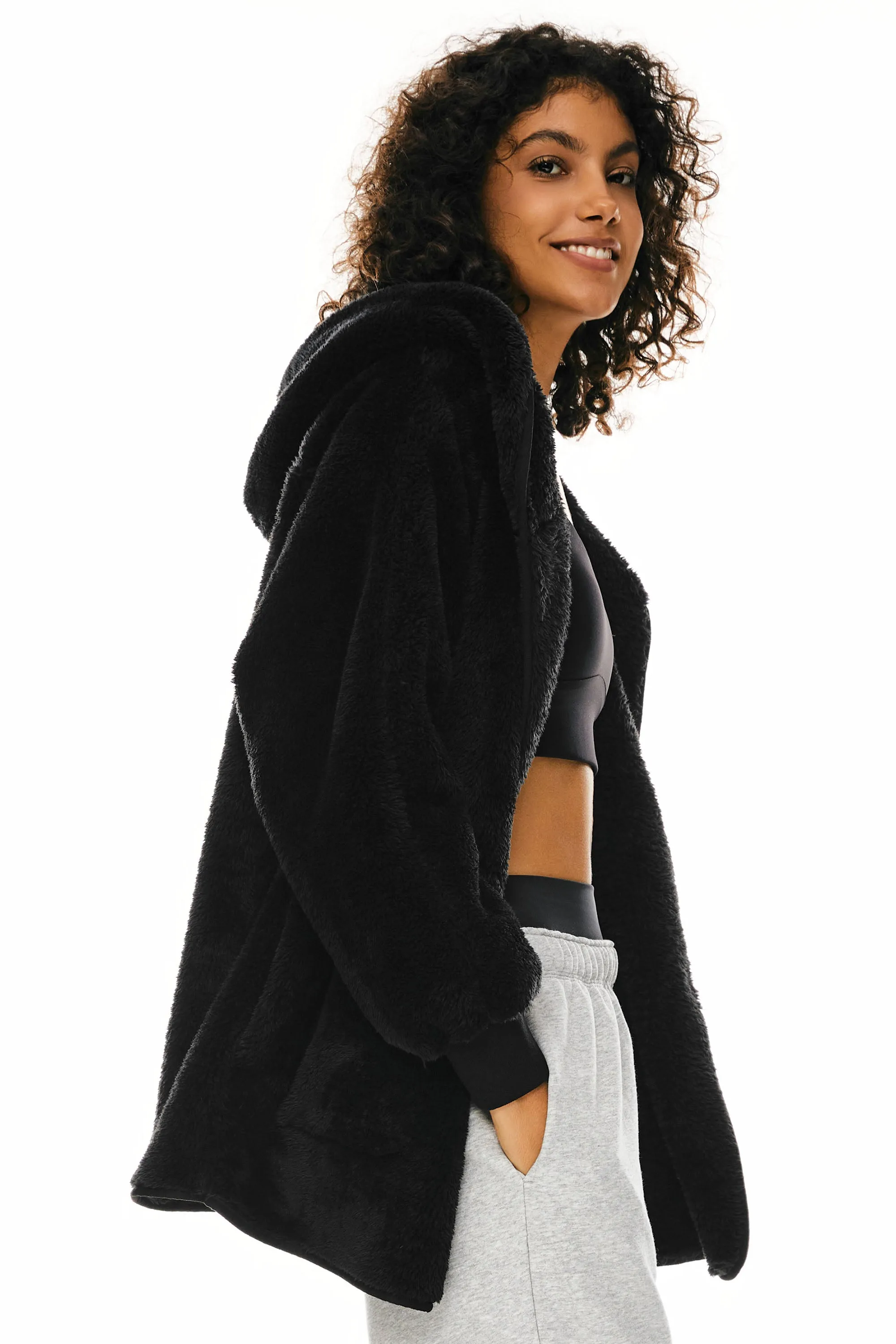 Hooded Fuzzy Fleece Jacket