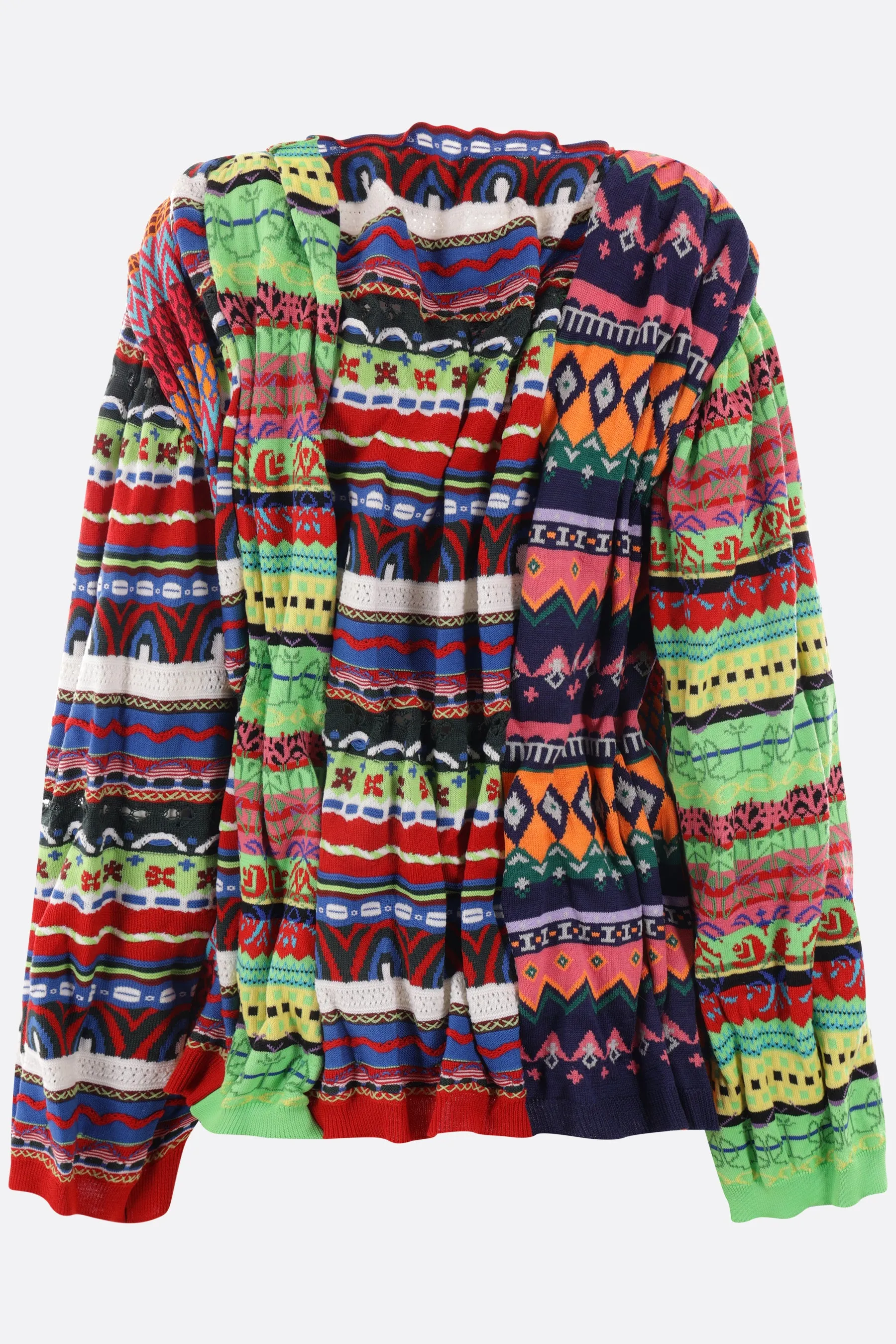 jacquard cotton blend oversized pullover