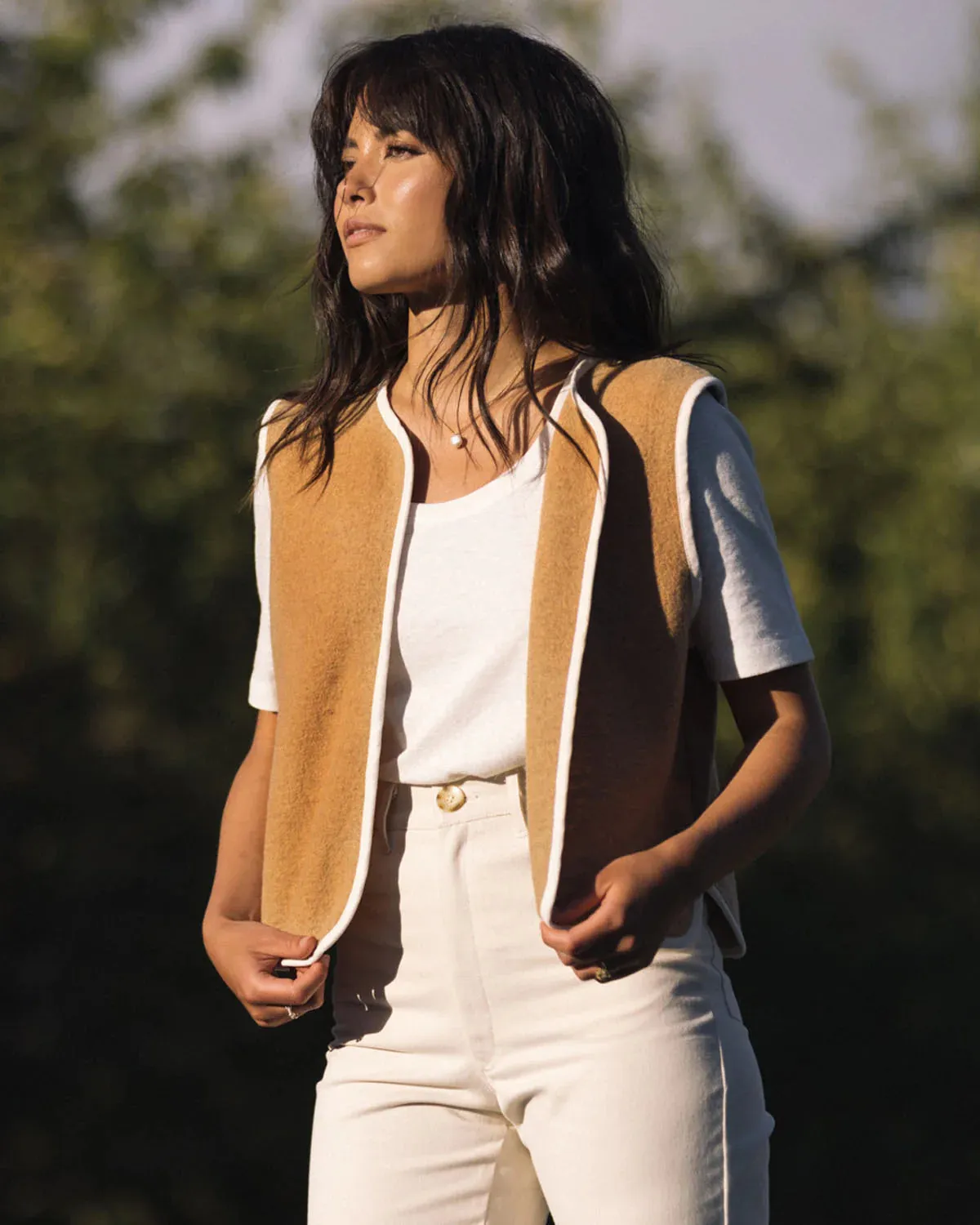 Jones Vest in Caramel Wool