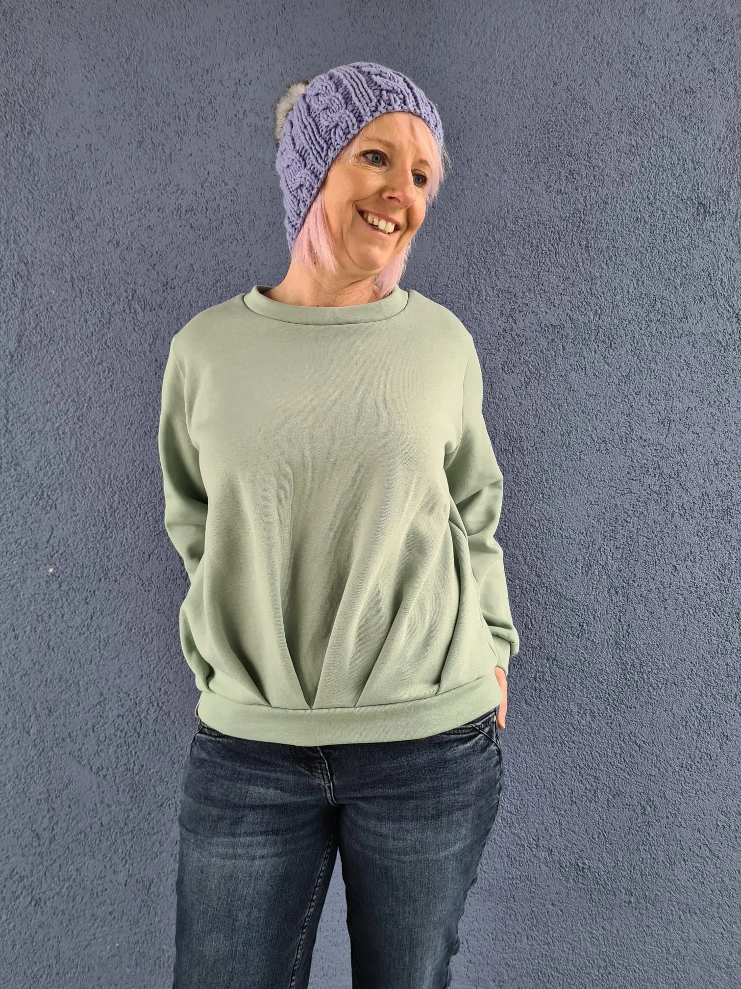 Kelly - Pullover mit Faltenfront (Papierschnittmuster)