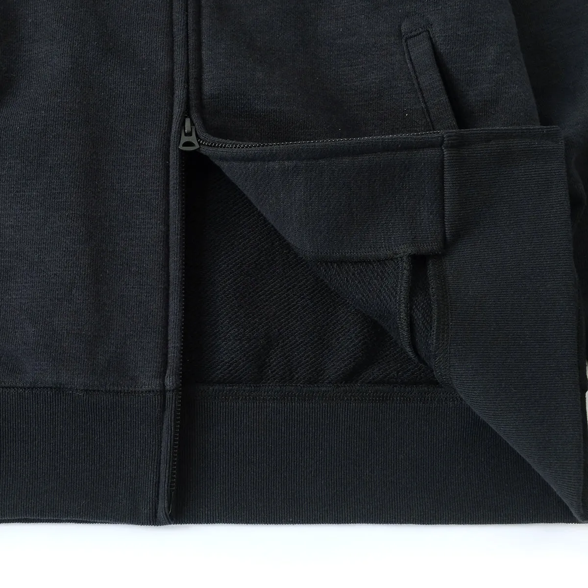 Knit Zip Parka - Black