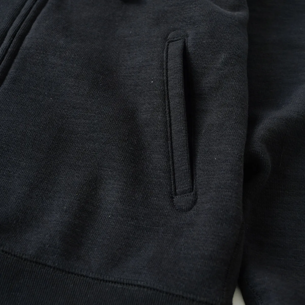 Knit Zip Parka - Black