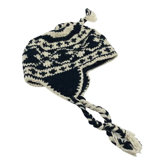 Knitted Ear flap Winter Unisex Wool Hat