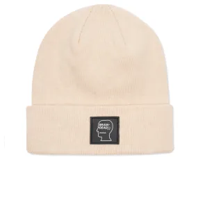 Logo Head Wool Beanie - Cream