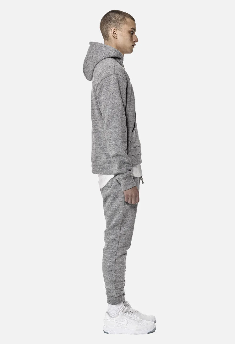 Loopwheel Kake Mock Pullover / Grey