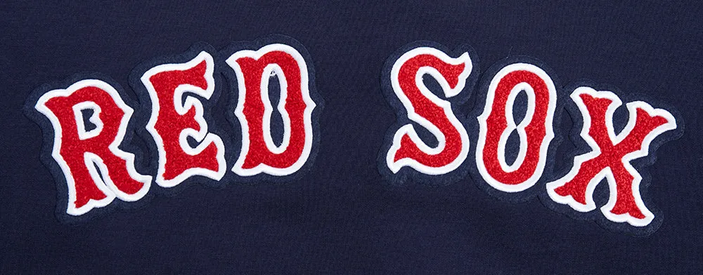 MLB BOSTON RED SOX CLASSIC MEN'S WARM UP JACKET (MIDNIGHT NAVY/RED)