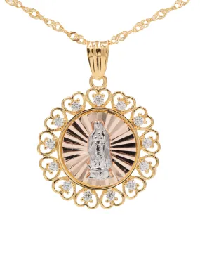 Our Lady of Guadalupe Flower Necklace