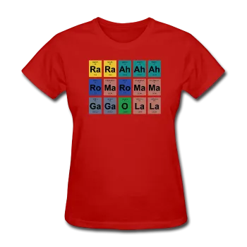 "Lady Gaga Periodic Table" - Women's T-Shirt