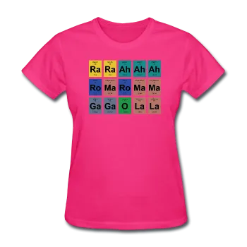 "Lady Gaga Periodic Table" - Women's T-Shirt