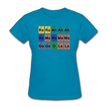 "Lady Gaga Periodic Table" - Women's T-Shirt