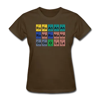 "Lady Gaga Periodic Table" - Women's T-Shirt