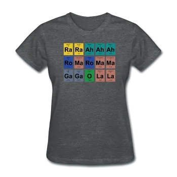 "Lady Gaga Periodic Table" - Women's T-Shirt