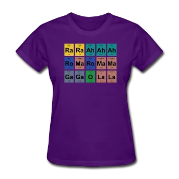 "Lady Gaga Periodic Table" - Women's T-Shirt