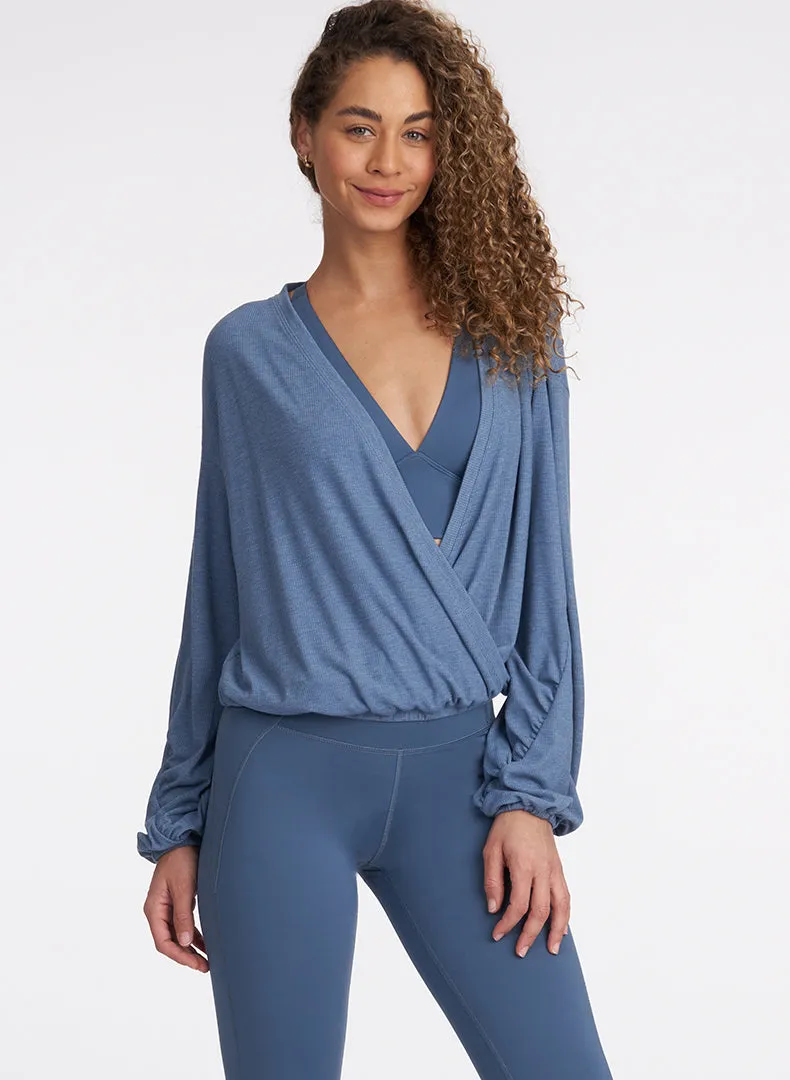 Ruched Surplice Pullover - FINAL SALE