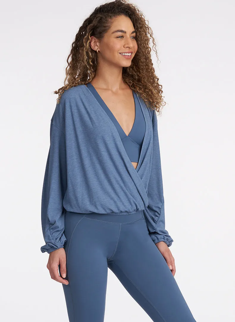 Ruched Surplice Pullover - FINAL SALE