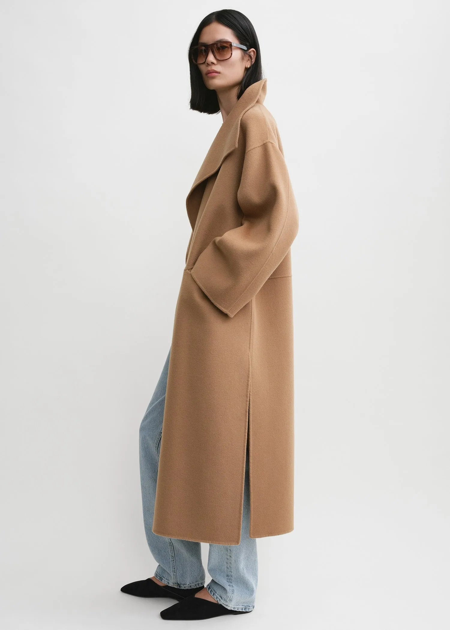 Signature wool cashmere coat camel