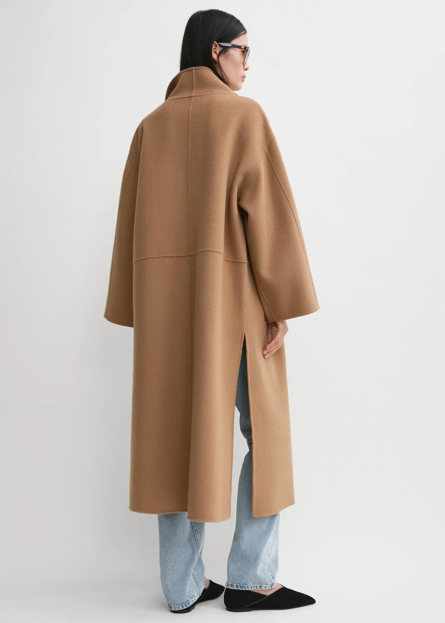 Signature wool cashmere coat camel