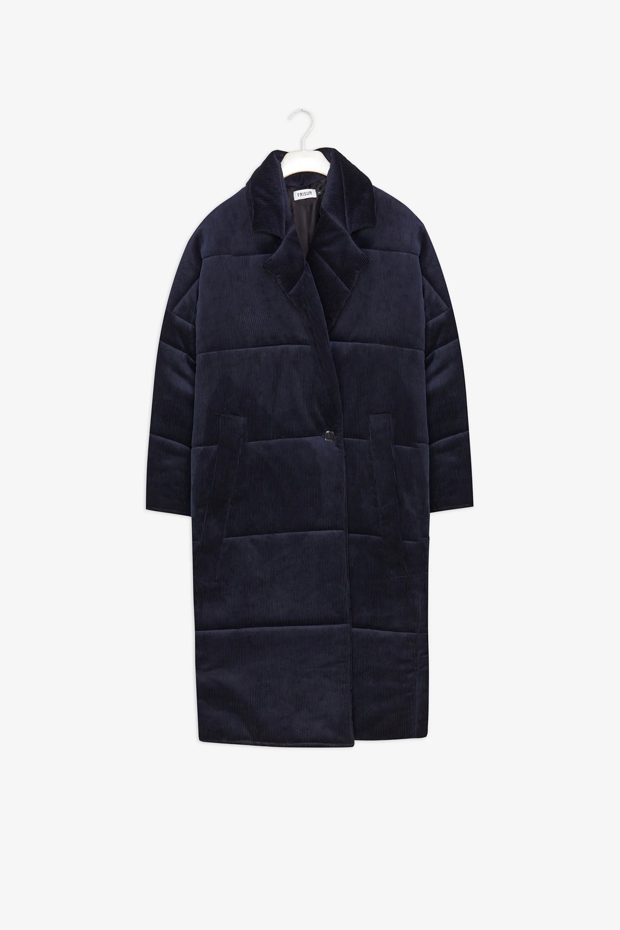 silja padded corduroy coat navy <br> by Frisur