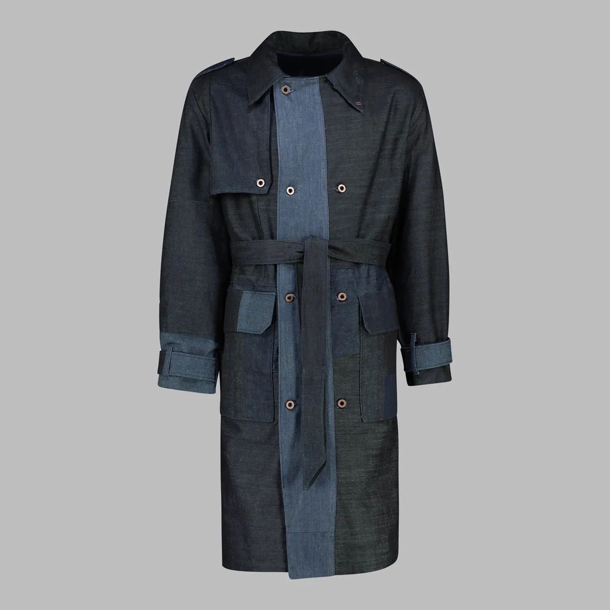 TSHEPO CRAFT COAT, INDIGO