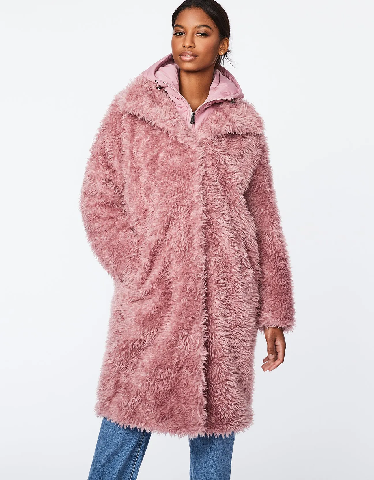 Luxurious Double Layered Unreal Shaggy Fur Coat