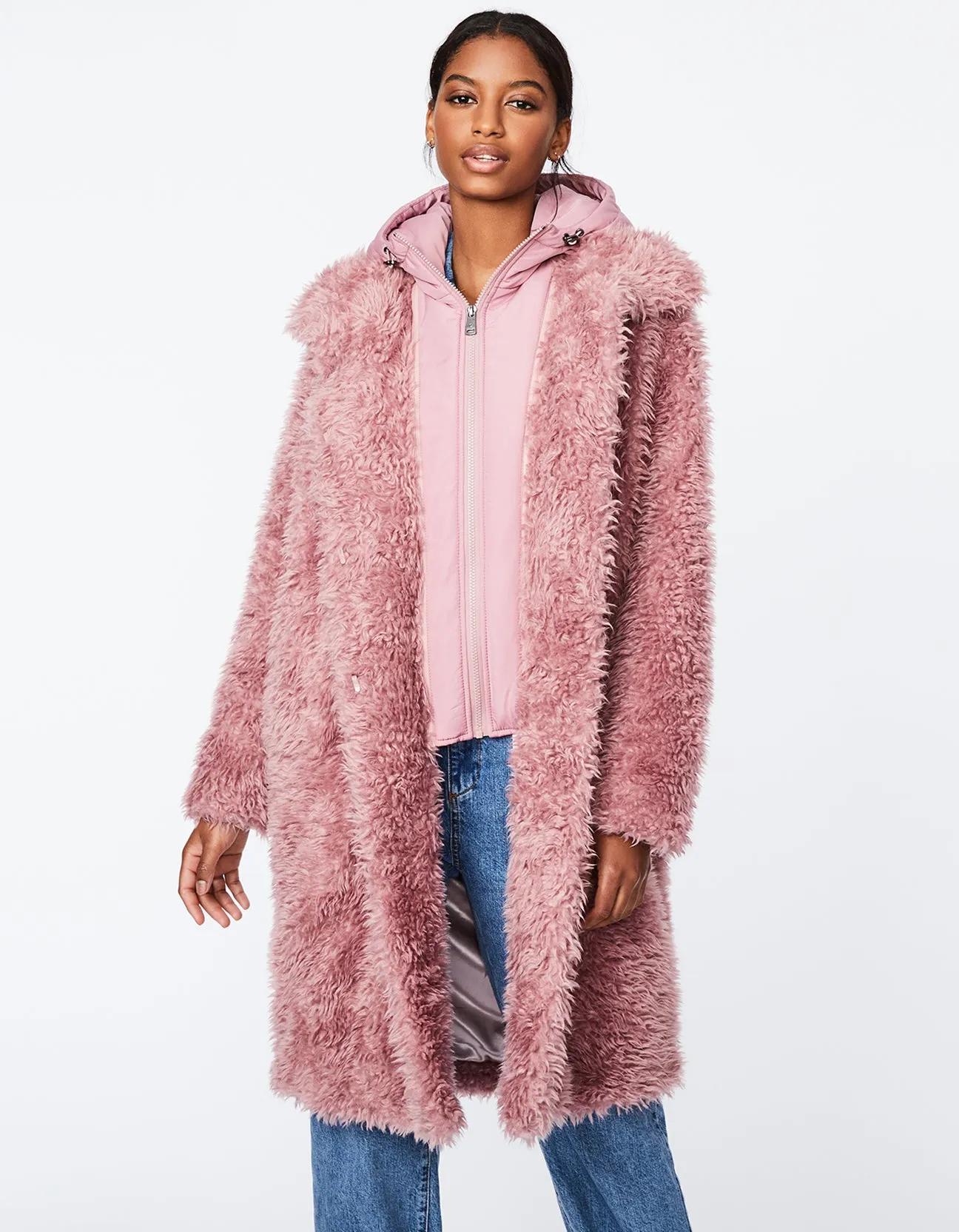 Luxurious Double Layered Unreal Shaggy Fur Coat