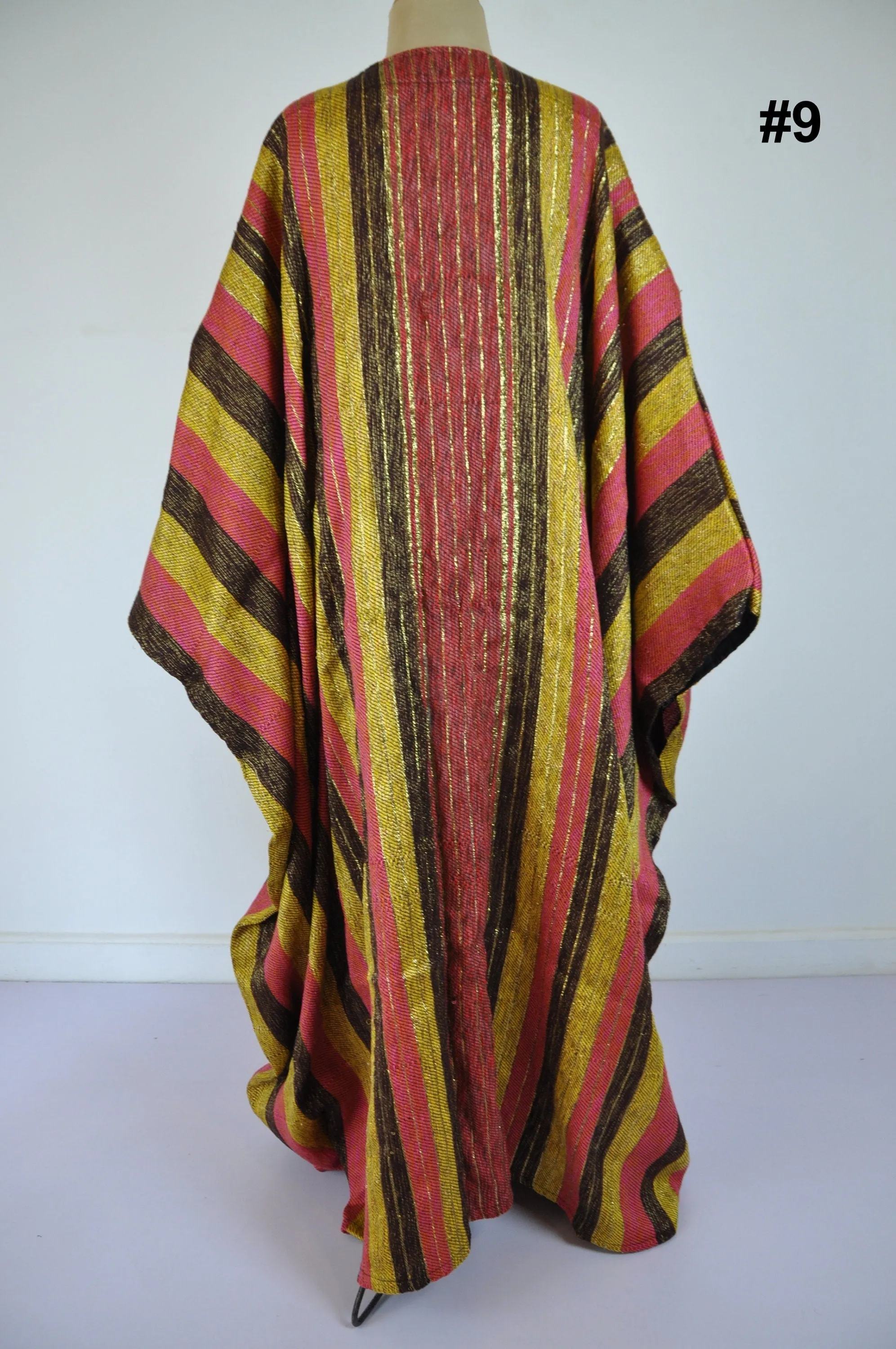 Vibrant multicolor hand loomed Kimono, Winter Wool Kimono, Abayas, Winter Abaya, Colorful Abaya, Handmade Abaya, Kimonos for women