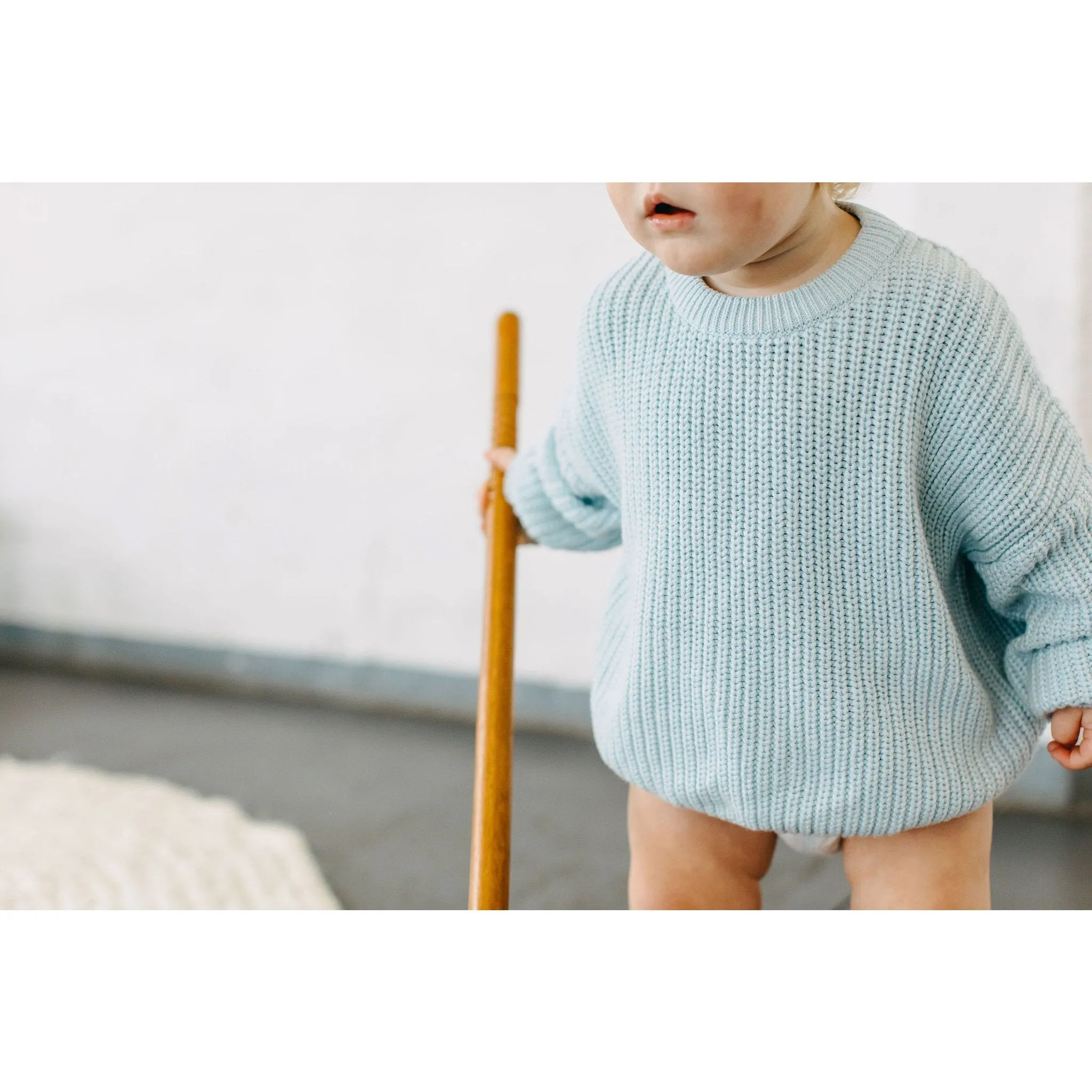 Wandr - Chunky Sky Blue Pullover Knit