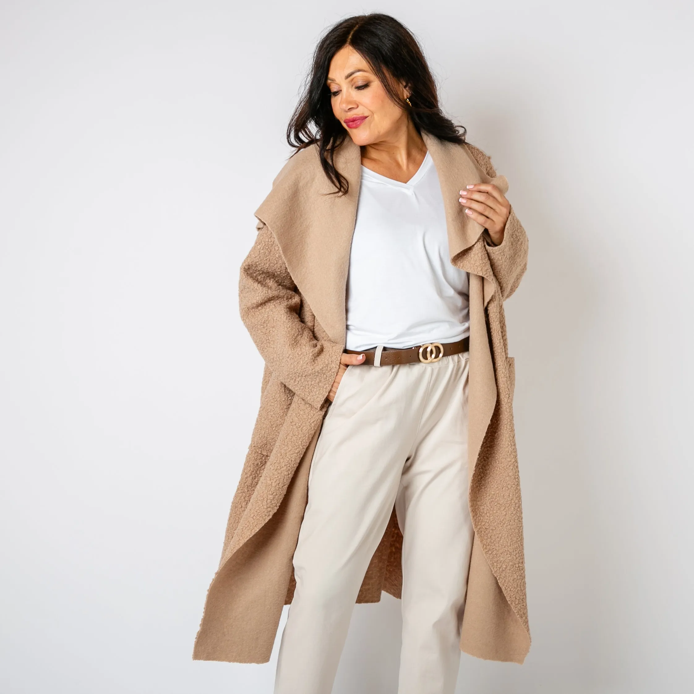 Waterfall Roll Sleeve Coat