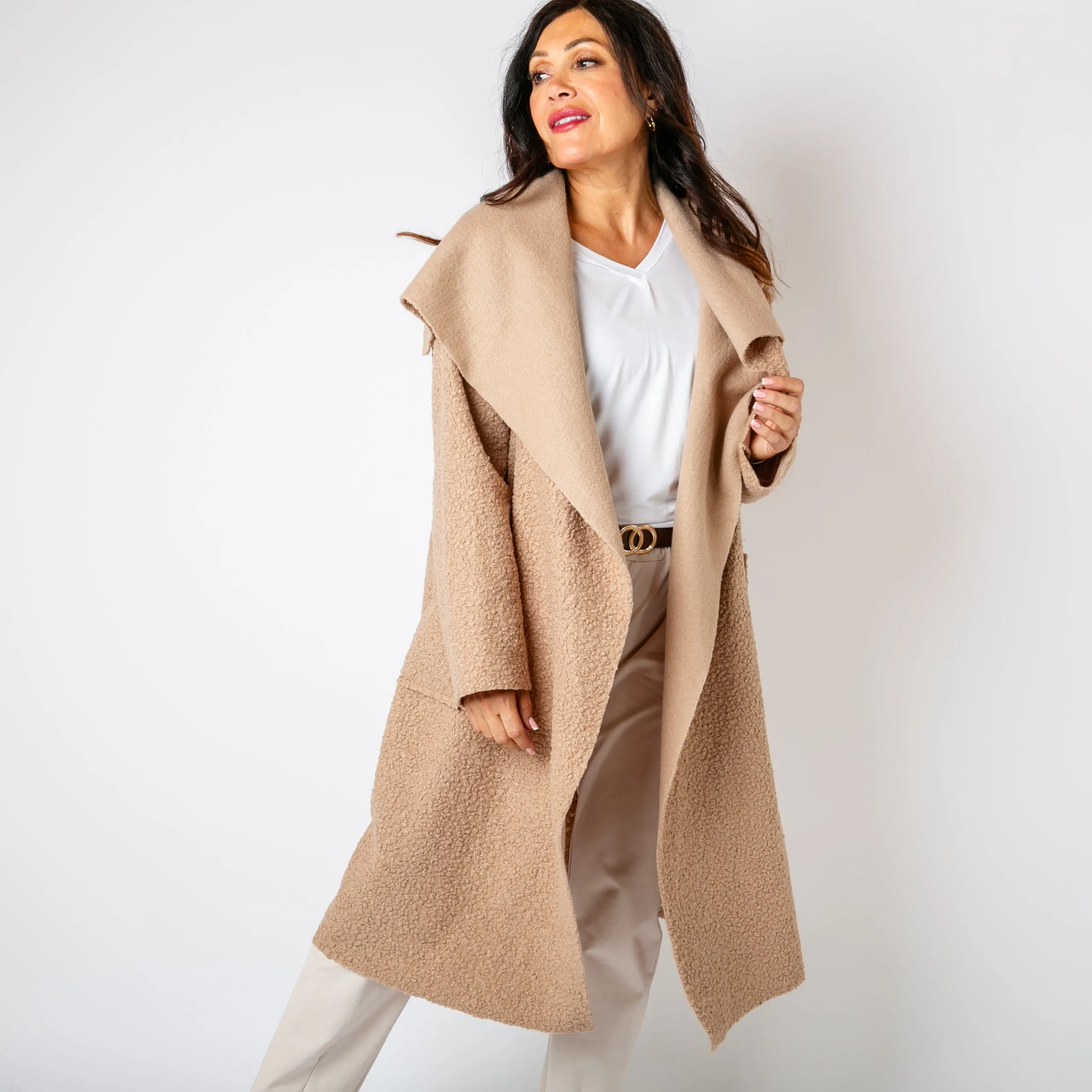 Waterfall Roll Sleeve Coat