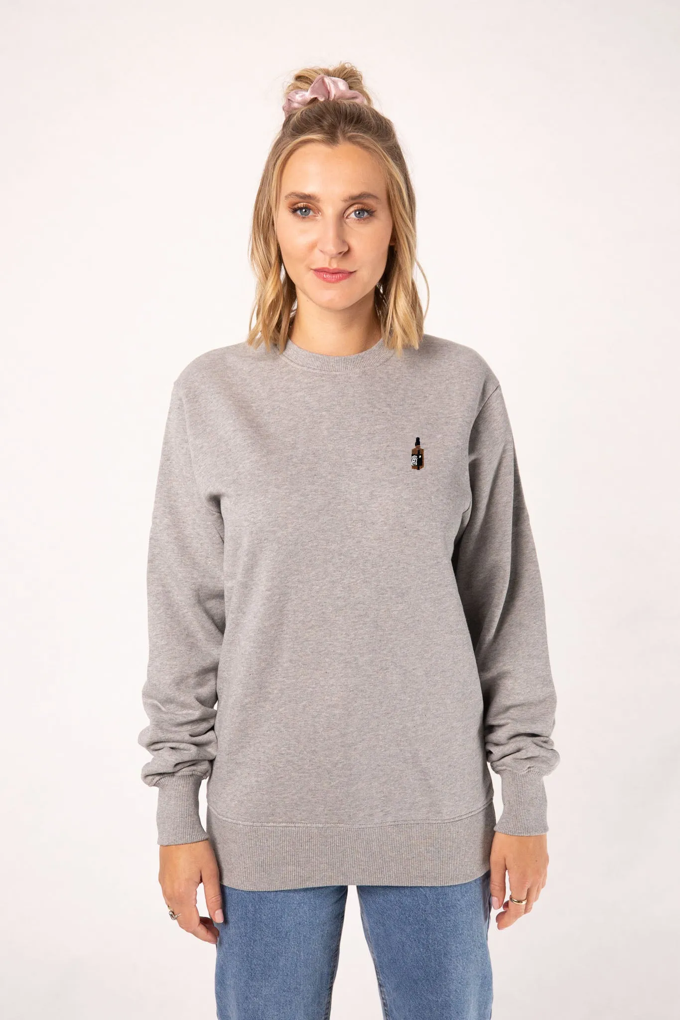 Whisky | Bestickter Bio-Baumwoll Frauen Pullover