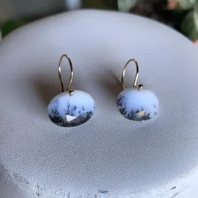 Winter Dendritic Opal earrings