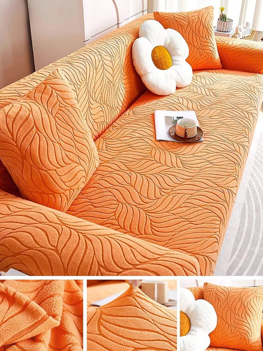 Winter Jacquard Fleece Thick Soft Cover Slipcover