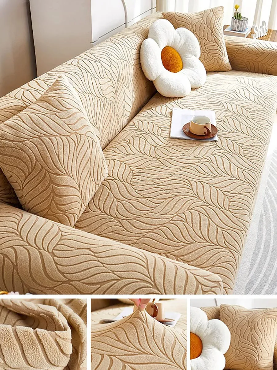 Winter Jacquard Fleece Thick Soft Cover Slipcover