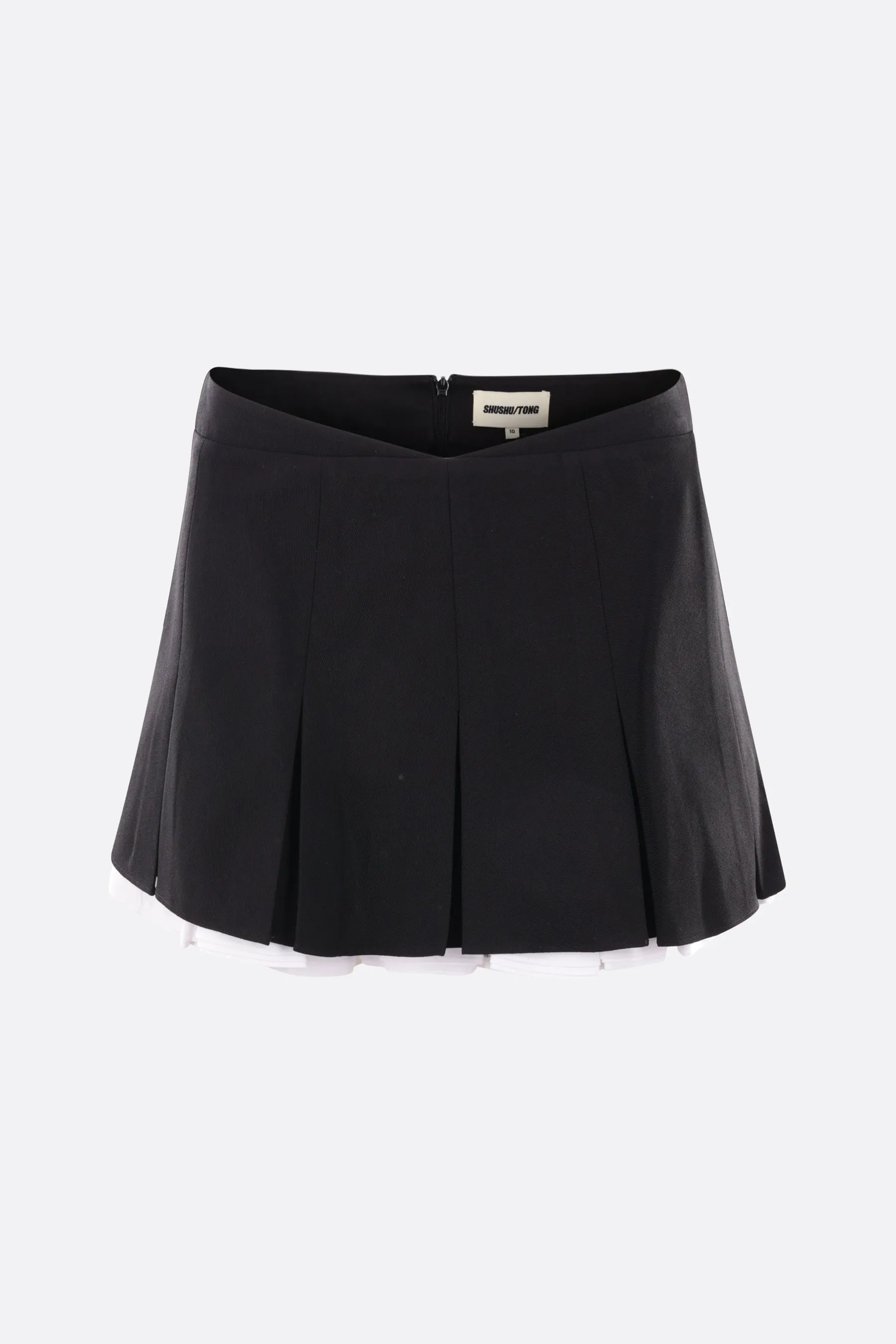 wool and silk twill miniskirt